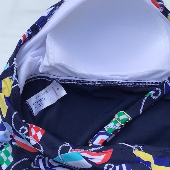 Crown & Ivy multicolored  sea rope swimwear. Cross back. Sailor‎ / style size 3x - Picture 9 of 12
